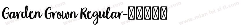 Garden Grown Regular字体转换